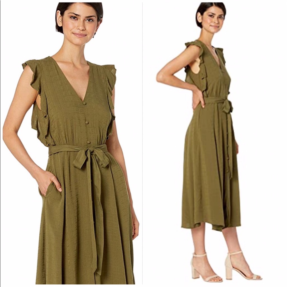 NWT-1.STATE BUTTON FRONT CROSSHATCH DRESS